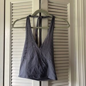 Hollister Halter Top Gray/Blue- Medium